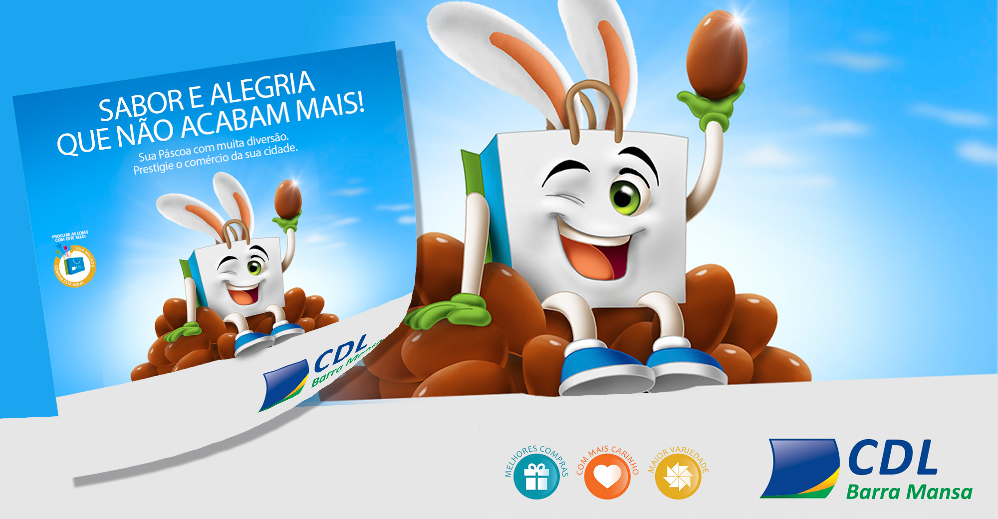 Foto - Páscoa chegando: a estratégia é atrair o público pelo preço dos produtos. 