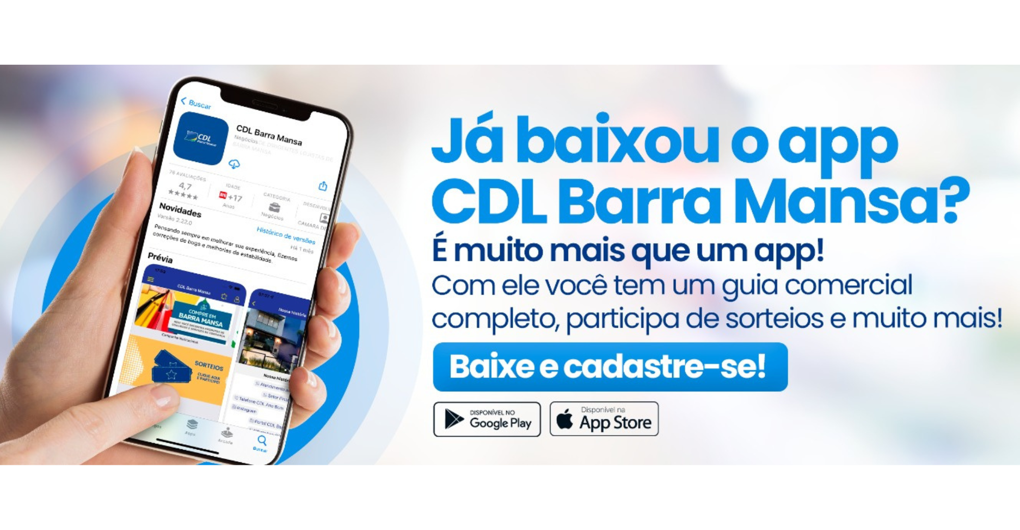 Foto - Baixe o aplicativo CDL Barra Mansa!
