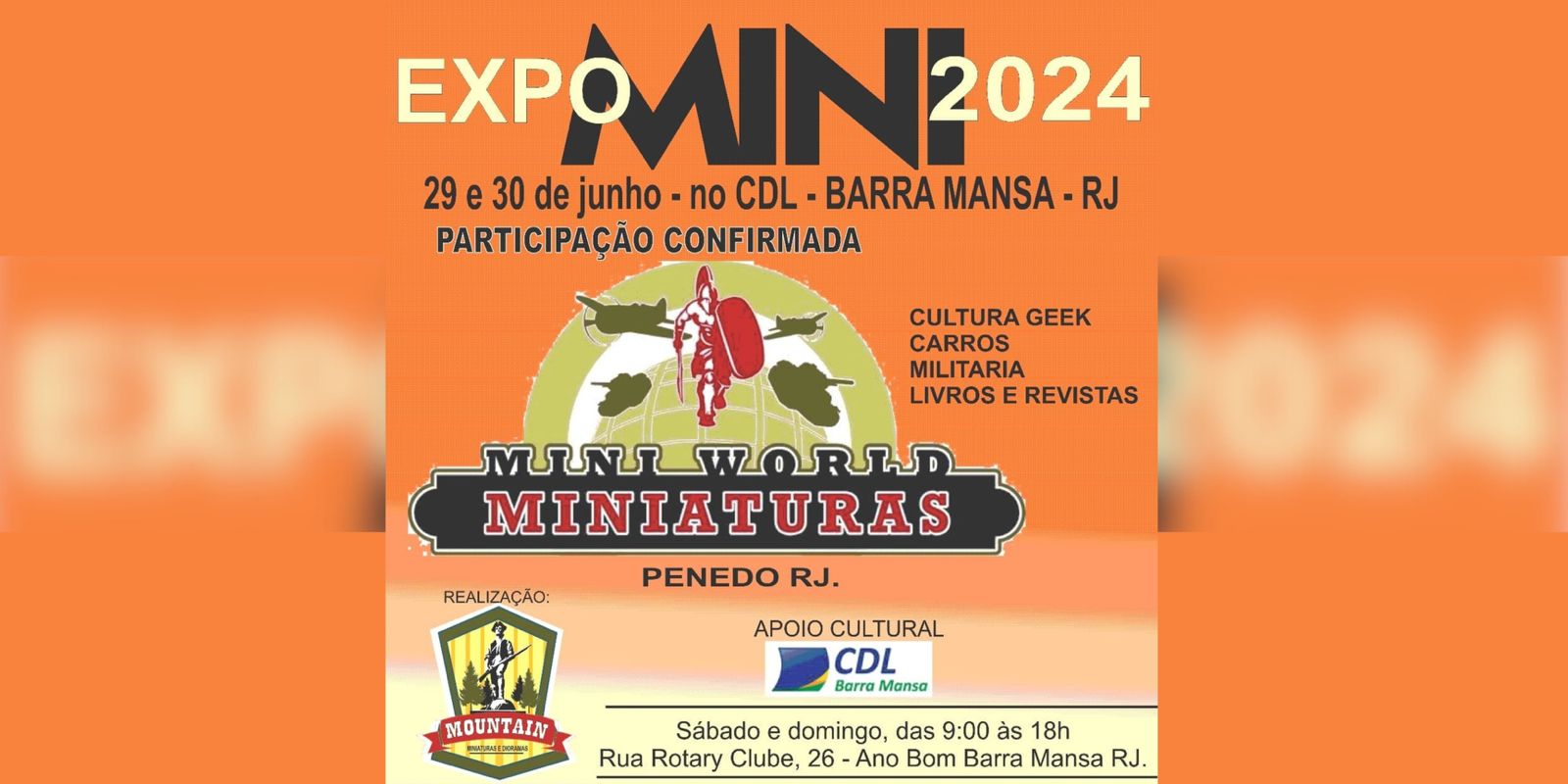 Foto - Acontecerá a  Expo Mini 2024, exposição de miniaturas  na CDL BM.