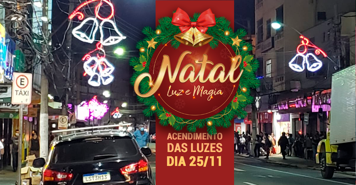 Foto - Entidades representativas do comércio acendem luzes de Natal em Barra Mansa nesta quinta-feira