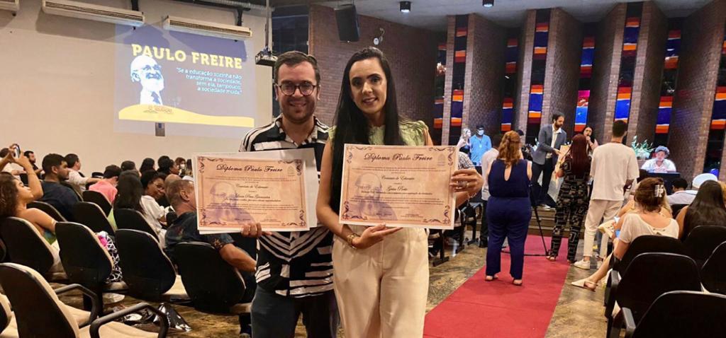 Foto - Professores de BM recebem Prêmio Paulo Freire da Alerj sobre projetos de inovação 