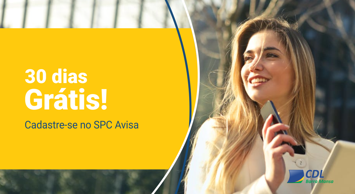 Foto - 30 dias Grátis! Cadastre-se no SPC Avisa.