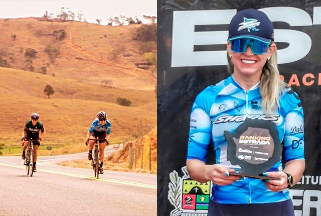 Foto - Diretora escolar de Barra Mansa, Flavia Real, conquistou o vice-campeonato estadual de Ciclismo: levo para a escola vivências de superação e companheirismo.