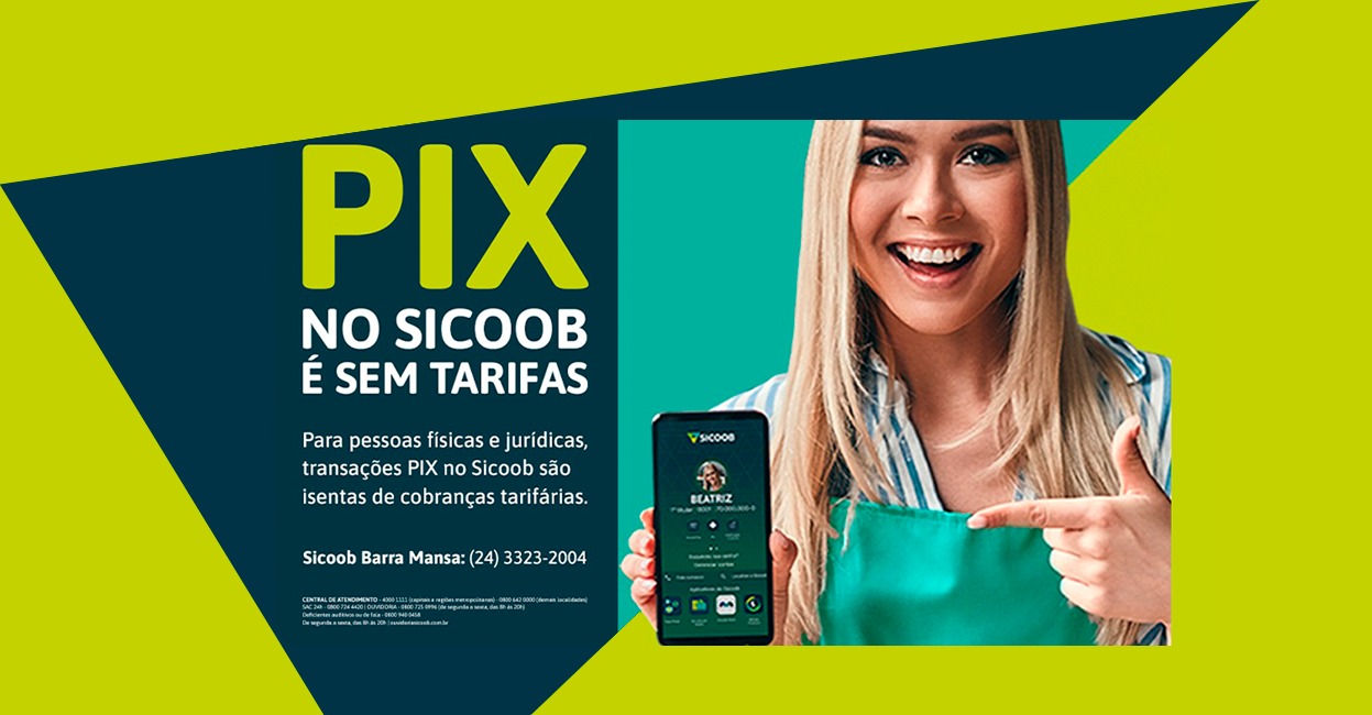 Foto - Atenção associados CDL: Sicoob Credicrochas anuncia isenção de tarifas nas transações Pix para pessoa física e jurídica