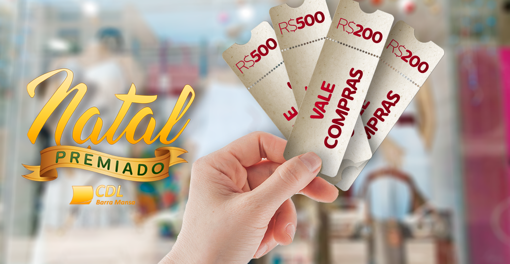 Foto - Natal Premiado da CDL Barra Mansa: mais de cem vales compra para serem sorteados