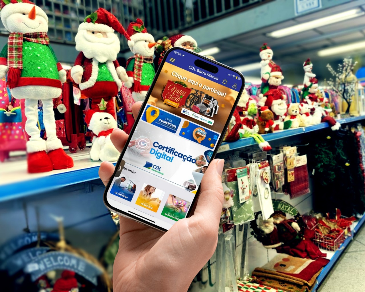 Foto - Vales-compra e prêmios instantâneos no Natal da Sorte da CDL BM prometem fortalecer o comércio e atrair visitantes a Barra Mansa  