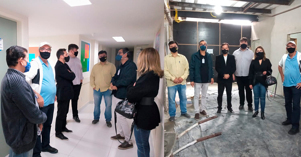 Foto - Diretores da CDL de Barra Mansa visitam as obras do hospital Santa Casa