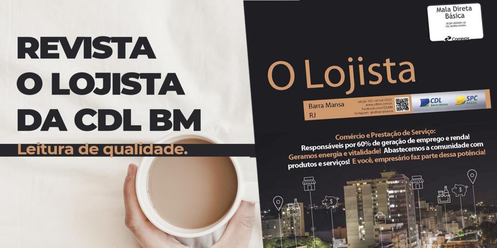 Foto - Revista O Lojista da CDL BM traz a palavra do presidente Gleidson Gomes