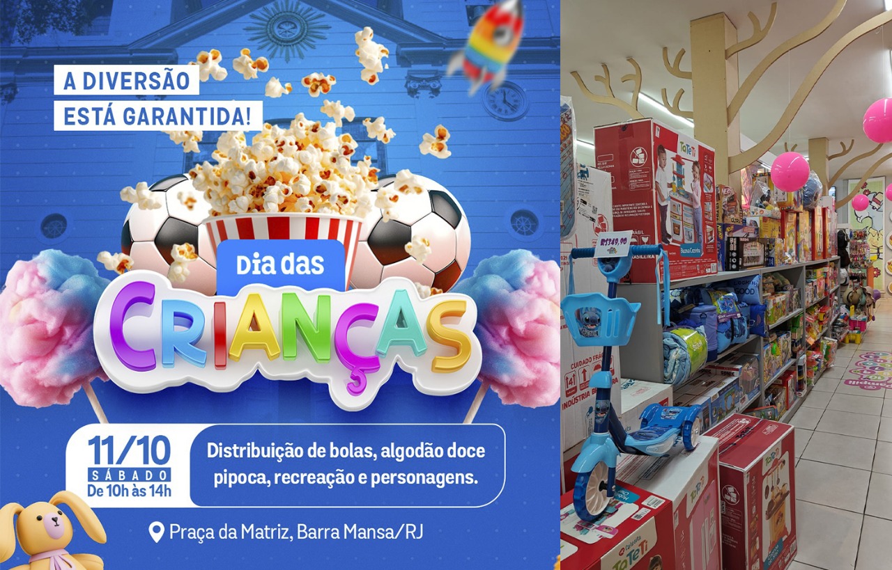 Foto - Brilho nos olhos e movimento no comércio:  Barra Mansa se prepara para o Dia das Crianças  